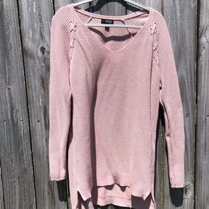 Blush high low sweater